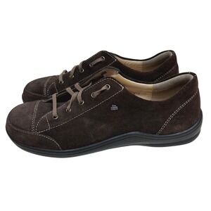 Finn Comfort Ikebukuro 2362‎ Brown Suede Lace Up Walking Shoes 42 Womens 10.5